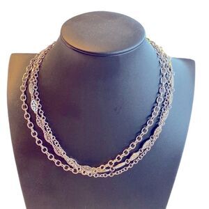 Erica Lyons Triple Chain Collar Necklace